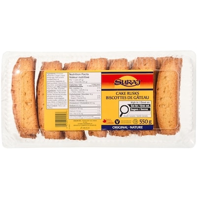 Suraj Original Cake Rusks 550 g, $1.09/100g