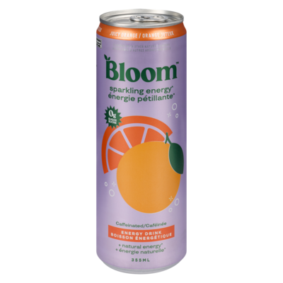 BLOOM Energy Drink Juicy Orange 355 ml, $0.85/100ml