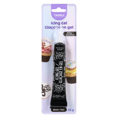 Twinkle Baker Decor Icing Gel Glitter Black 25 g, $7.96/100g