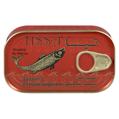 Sardines à l'huile végétale 125 g, 1,51 $/100g