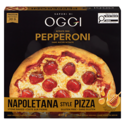 Oggi Napoletana Style Pizza Pepperoni 459 g, $3.37/100g