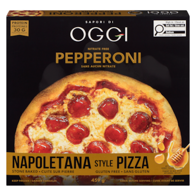 Oggi Napoletana Style Pizza Pepperoni 459 g, $3.37/100g