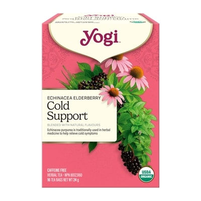 Yogi Herbal Tea Echinacea Elderberry Cold Support 24 g, $24.12/100g