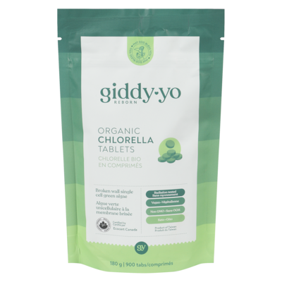 GIDDY-YO Organic Chlorella Tablets 180 g, $22.22/100g