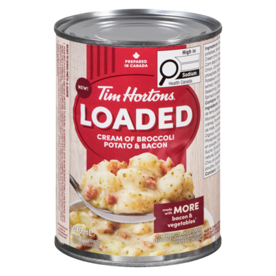 Tim Hortons Ready To Serve Soup Loaded Cream Of Broccoli Potato & Bacon 540 ml, $0.65/100ml