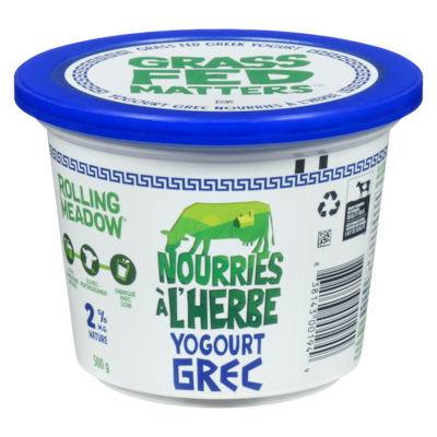 Rolling Meadow Nourries à l'herbe yogourt grec nature 2 % m.g. 500 g, 1,60 $/100g