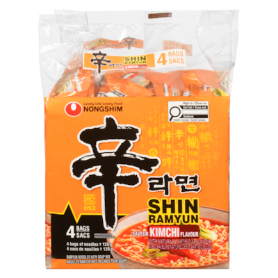 NONGSHIM Ramyun Noodles With Soup Mix Gourmet Spicy Kimchi Flavour 480 g, $1.29/100g