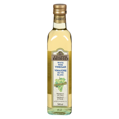 Filippo Berio Vinaigre de vin blanc 500 mm, 1,20 $/100ml