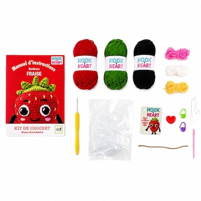 Hook & Heart Crochet Kit - Shy Strawberry