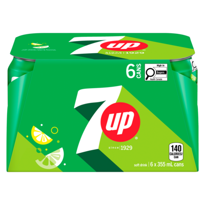 7Up Soft Drink Lemon Lime, 6 Pack 6x355.0 ml, $0.21/100ml