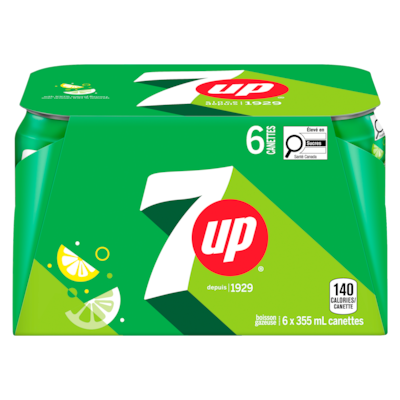 7 UP Boisson gazeuse citron-lime, paquet de 6 6x355.0 ml, 0,21 $/100ml