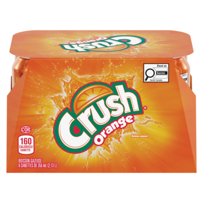 Crush Boisson gazeuse orange, paquet de 6 6x355.0 ml, 0,21 $/100ml