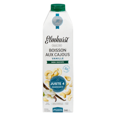 Elmhurst Boisson aux cajous vanille non sucrée 946 ml, 1,48 $/100ml
