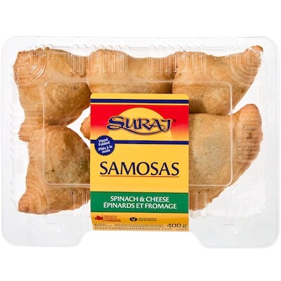 Suraj Samosas épinards et fromage 400 g, 1,88 $/100g