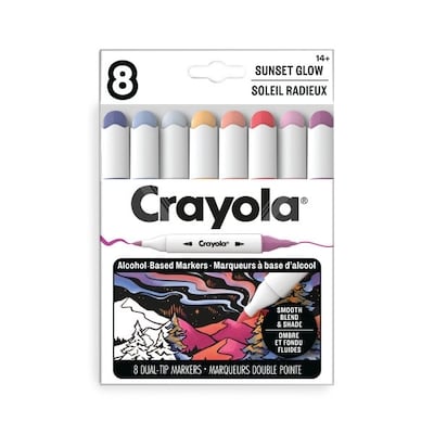 Crayola 8 marqueurs double pointe à base d'alcool - Soleil radieux 8 ea, 1,25 $/1ch