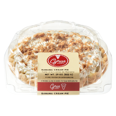 null Tarte à la crème de banane 822 g, 1,64 $/100g