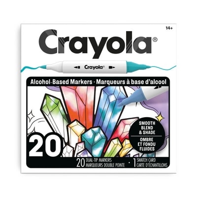 Crayola 20 Count Dual-Tip Alcohol Marker Set - Fine & Chisel Tips 20 ea, $1.25/1ea