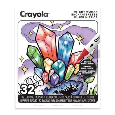 Crayola 32 Page Adult Colouring Book, Witchy Woman 1 ea, $10.00/1ea