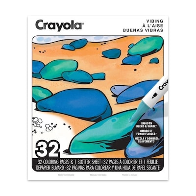 Crayola 32 Page Adult Colouring Book, Vibing 1 ea, $10.00/1ea