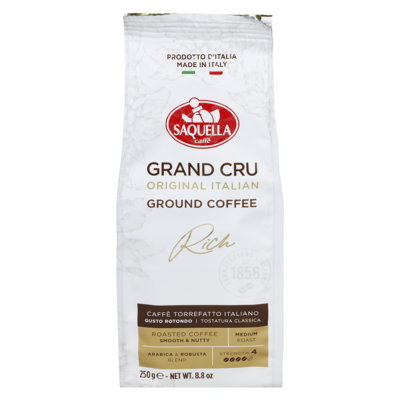 Saquella Ground Coffee Original Italian Medium Roast 250 g, $4.00/100g