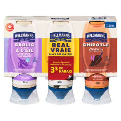 Hellmann's Mayonnaise Variety Pack 1020 ml, $0.98/100ml