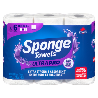 SpongeTowels Towels 2 Ply 3 ea, $4.00/1ea