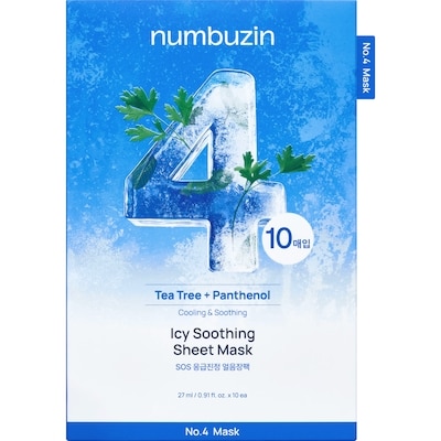 Numbuz:n No.4 Icy Soothing Sheet Mask - 1 BOX / 5 PCS 5 ea, $5.00/1ea