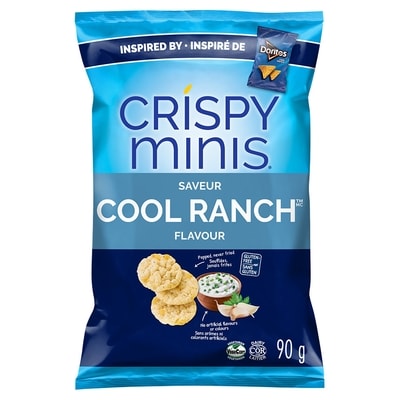 Quaker Mini croustilles de riz croustillantes à saveur Cool Ranch 90 g, 4,99 $/100g