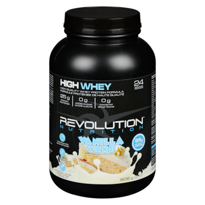  High whey vanilla cake 908 g, 6,28 $/100g