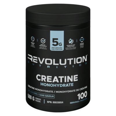 Monohydrate de créatine poudre sans saveur 500 g, 6,00 $/100g