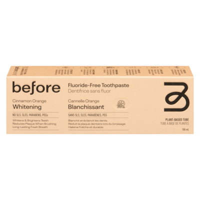 Before Fluoride-Free Toothpaste Cinnamon Orange Whitening 100 ml, $9.79/100ml