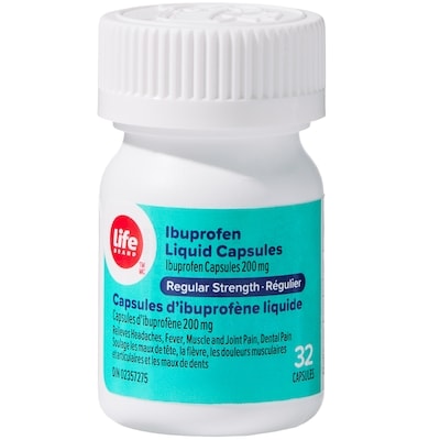 Regular Strength Ibuprofen 200 mg 32 Liquid Capsules