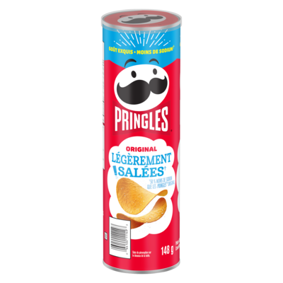 Pringles Croustilles original légèrement salées 148 g, 2,90 $/100g