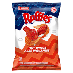 Ruffles Flavoured Potato Chips, Hot Wings 180 g, $2.94/100g