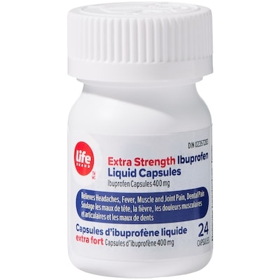 Extra Strength Ibuprofen 400 mg 24 Liquid Capsules