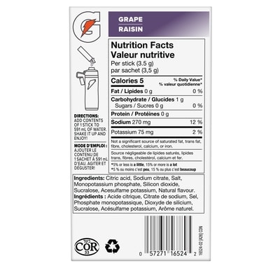 Mélange de boissons en cristaux Zéro Raisin