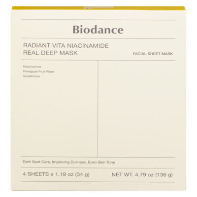 BIODANCE Radiant Vita Niacinamide Real Deep Mask 4 ea, $6.25/1ea