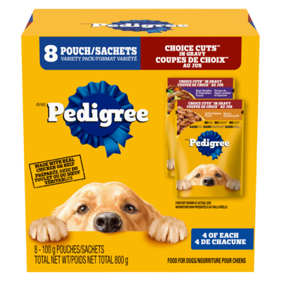 Pedigree Food For Dogs Choice Cuts In Gravy Variety Pack 800 g, $1.16/100g