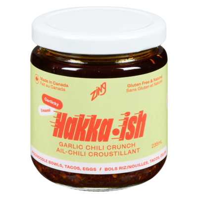 Zing Hakka-Ish Garlic Chili Crunch Medium 235 ml, $5.10/100ml