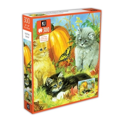KI Puzzles 300 piece Kittens In The Pumpkin Patch 24" x 18" 1 ea, $5.00/1ea