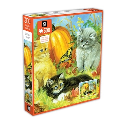 flirt Puzzle de 300 pièces : Chatons dans le champ de citrouilles (24 po x 18 po) 1 ea, 5,00 $/1ch