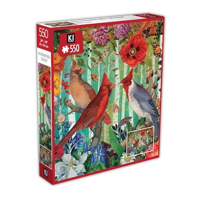 flirt 550 pièces – Cardinals sur bouleau – 24 po x 18 po 1 ea, 5,00 $/1ch
