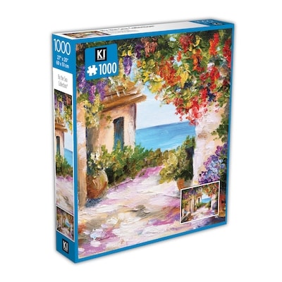 KI Puzzles 1000 piece Mediterranean Escape 27" x 20" 1 ea, $5.00/1ea