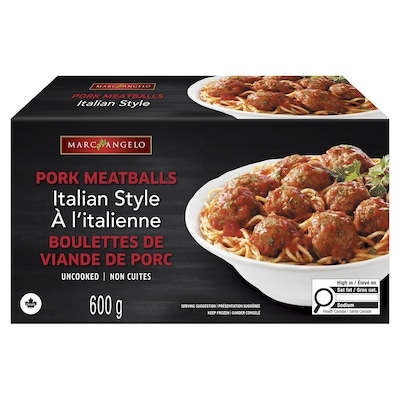 Marcangelo Pork Meatballs Italian Style 600 g, $1.58/100g