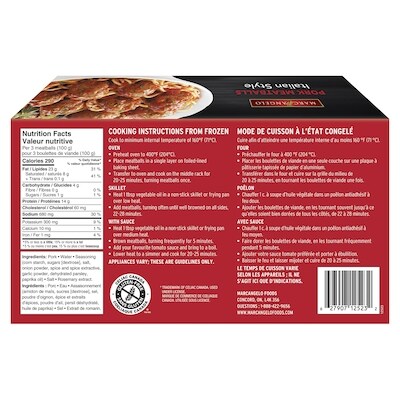 Pork Meatballs Italian Style