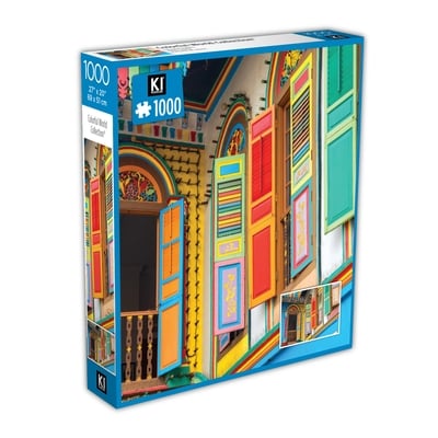 KI Puzzles 1000 piece Colourful Shutters 27" x 20" 1 ea, $5.00/1ea