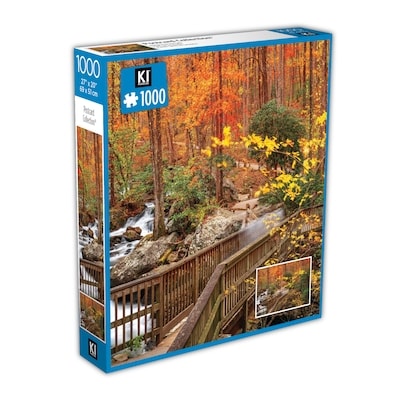 KI Puzzles 1000 piece Bridge Over The Falls 27" x 20" 1 ea, $5.00/1ea