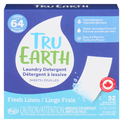 Tru Earth Détergent à lessive feuilles linge frais 32 ea, 0,48 $/1ch