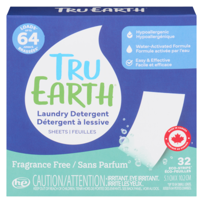 Tru Earth Laundry Detergent Sheets Fragrance Free 32 ea, $0.48/1ea