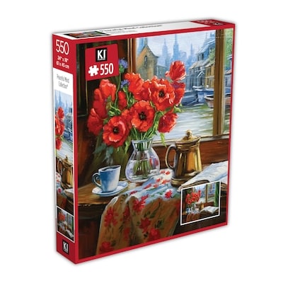 KI Puzzles 550 piece Window Poppies 24" x 18" 1 ea, $5.00/1ea